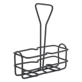 Winco WH-3K Cruet Rack for 6oz Oil/Vinegar Bottles, Black Coating