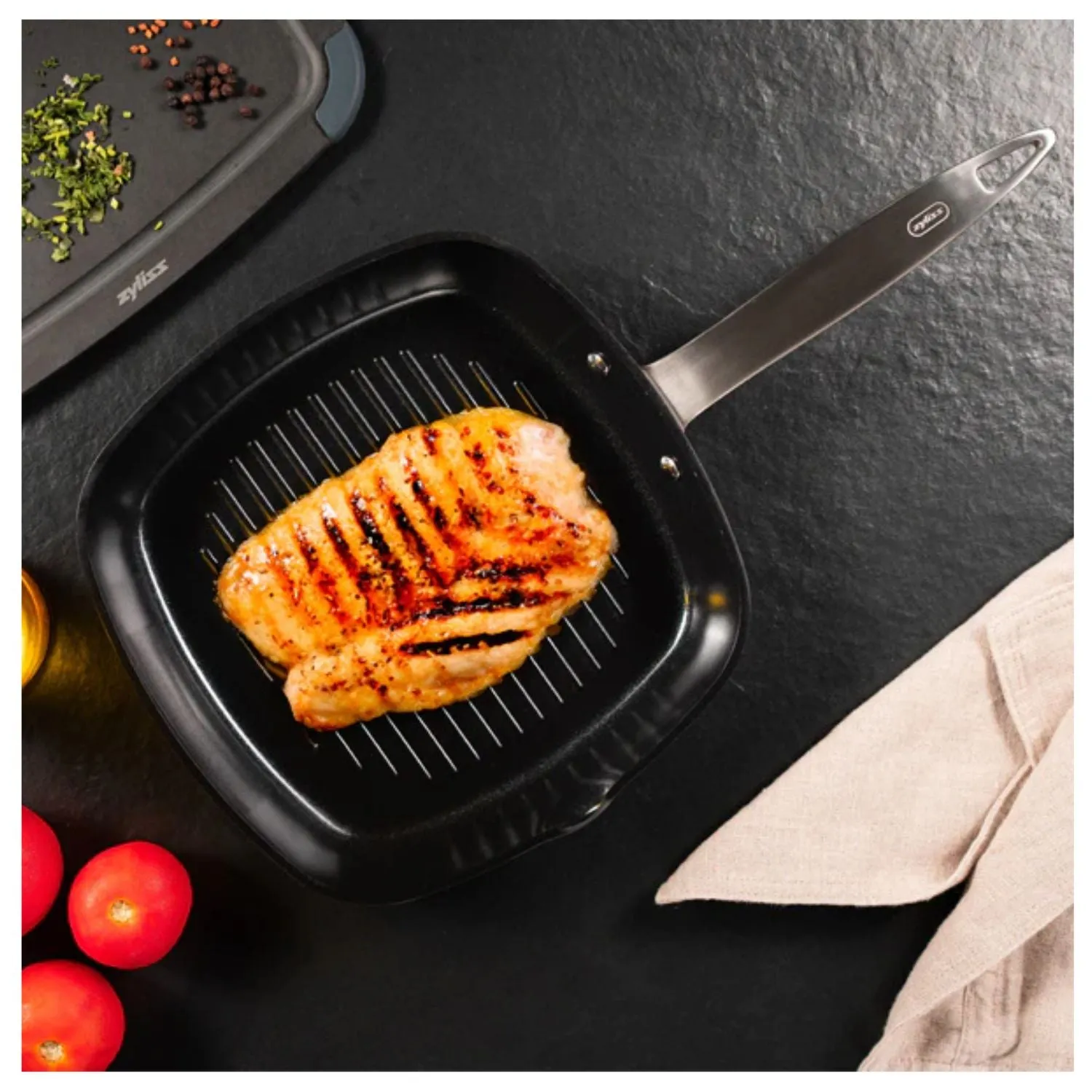 Zyliss 26cm Ultimate Pro Ceramic Non-Stick Square Grill Pan